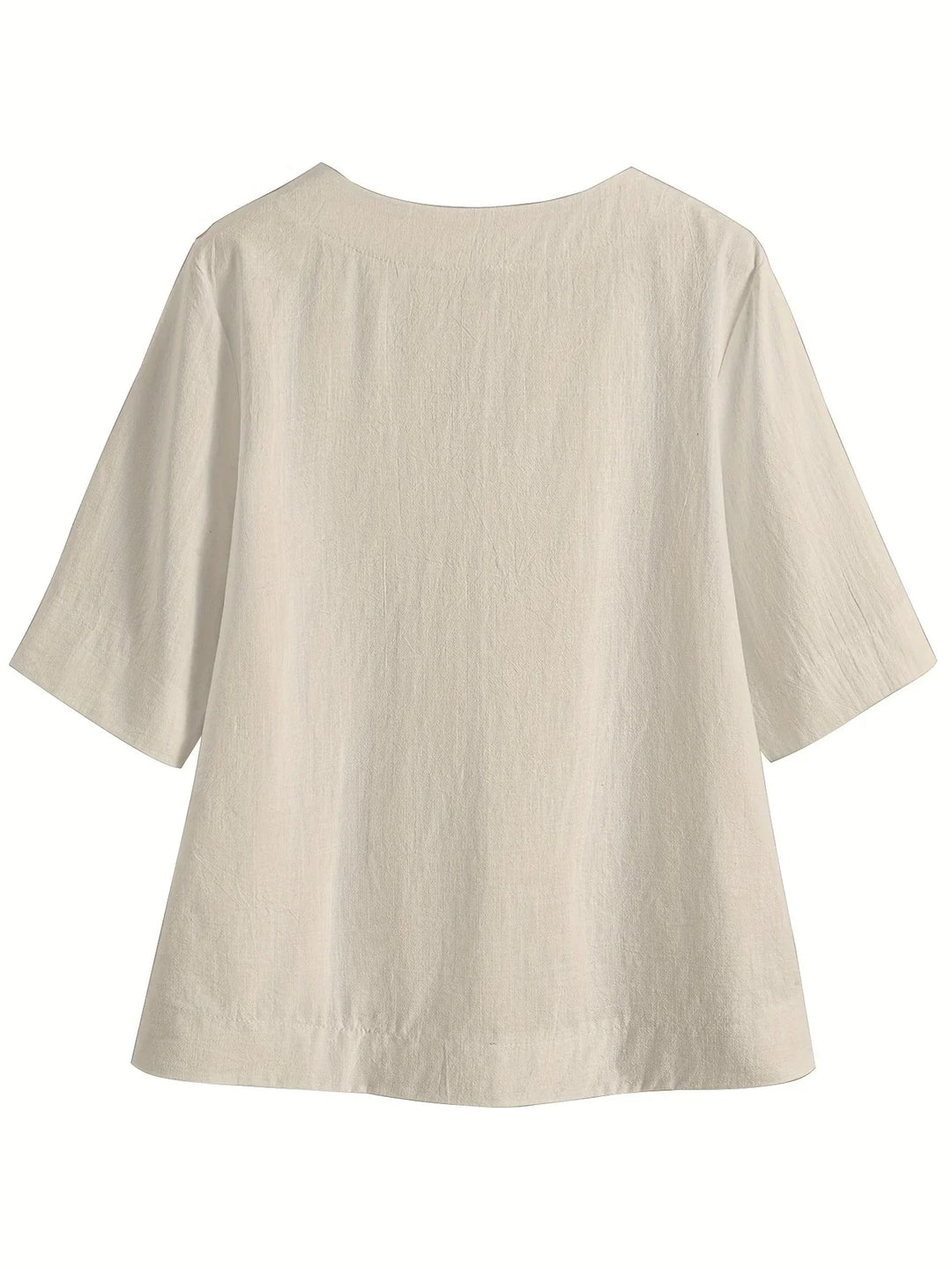Olivia - Chic V-Neck Blouse with Wide Short Sleeves