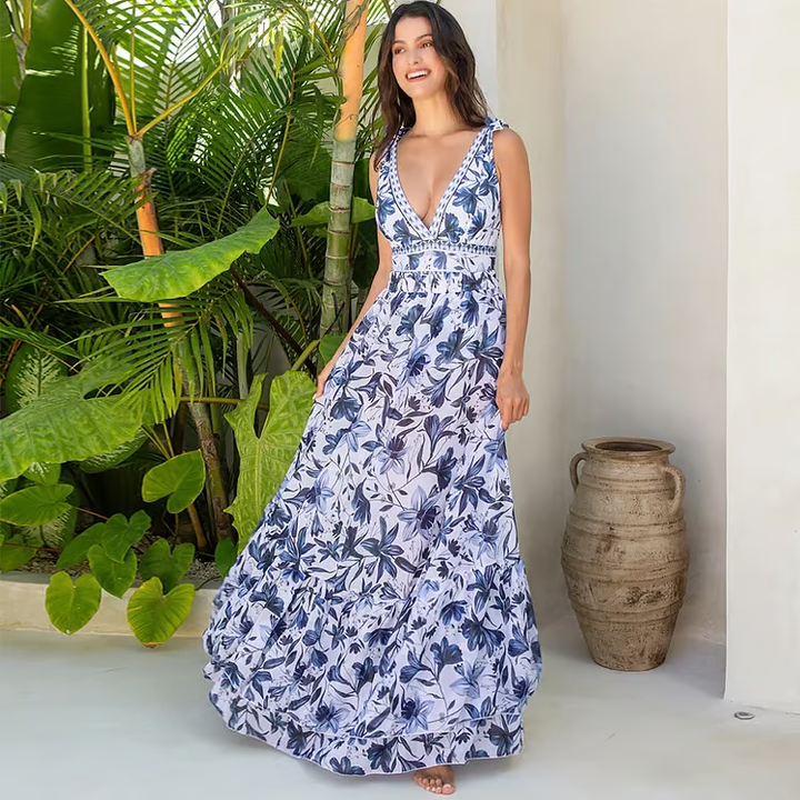 Beach Two-Piece for Women – Elegant Retro Swimsuit with Skirt Set