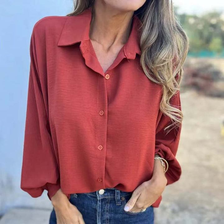 Ellis - Loose Fit Blouse with Long Sleeves