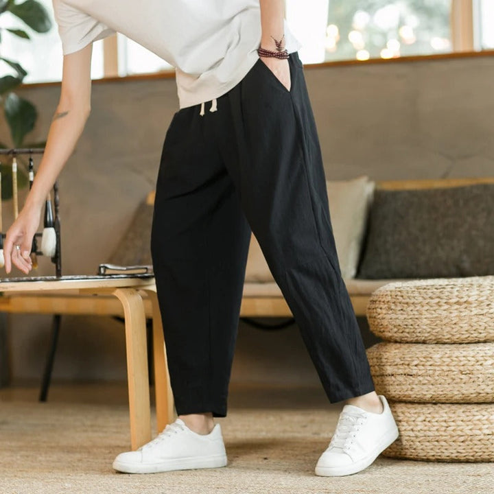 Ralph - Wide Summer Trousers with Drawstring