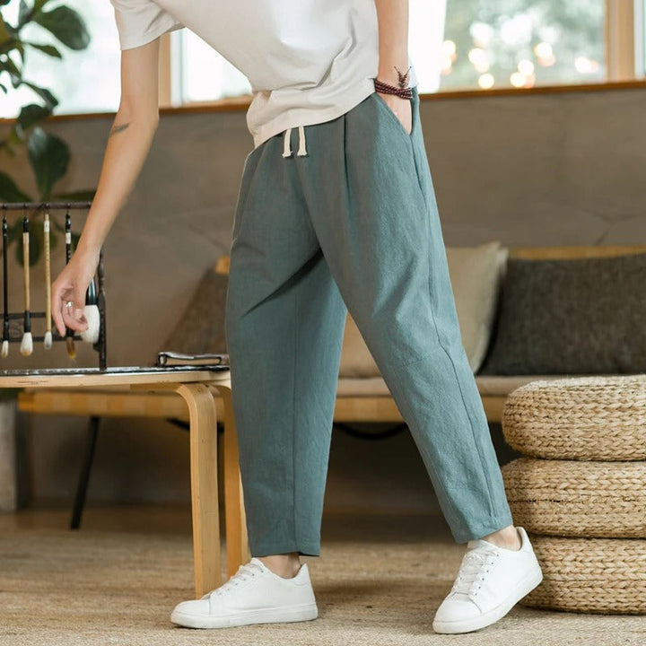 Ralph - Wide Summer Trousers with Drawstring