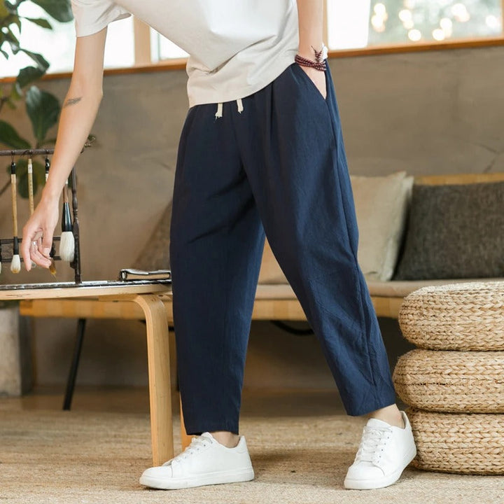 Ralph - Wide Summer Trousers with Drawstring