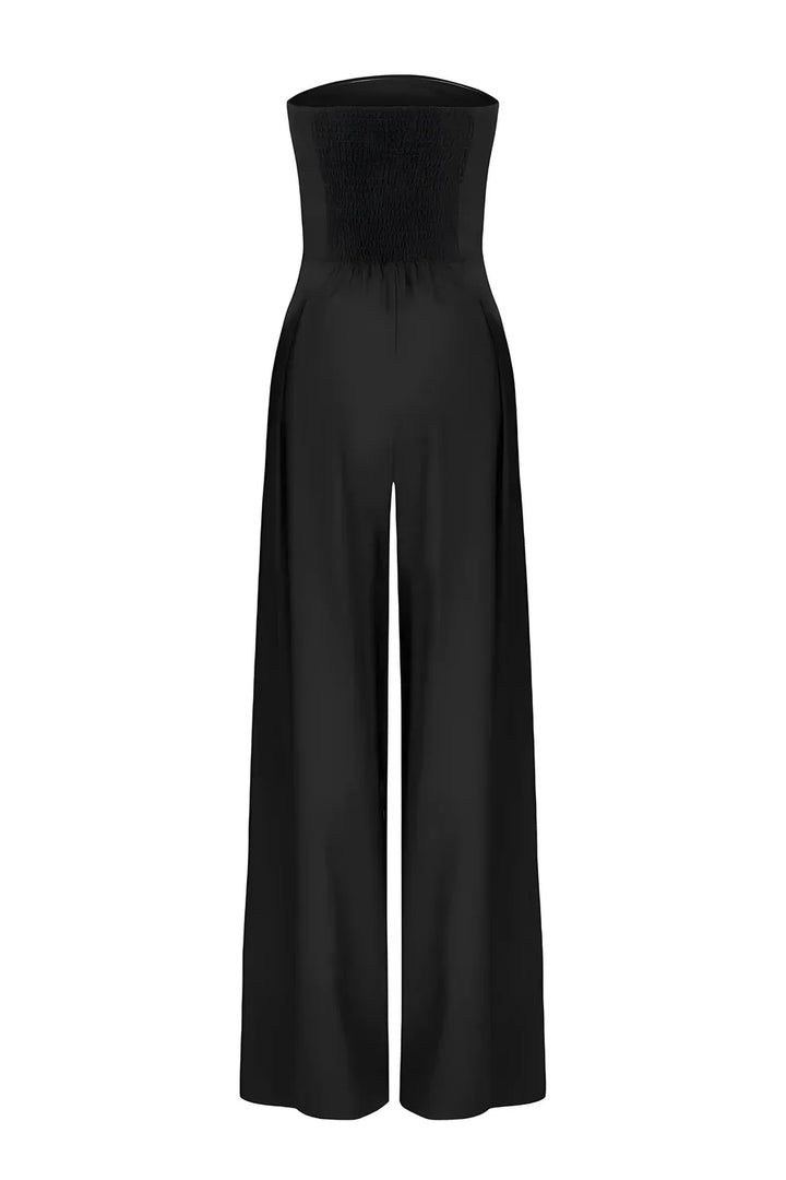 Olivia - Strapless jumpsuit with wide legs